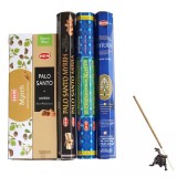 Cumpara ieftin Kit 80 Betisoare Parfumate Myrr Mix, cu 5 Cutii, Cadou Suport Brocuta Testoasa