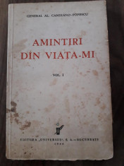 K294 Amintiri din viata-mi Candiano-Popescu 1944 vol I foto