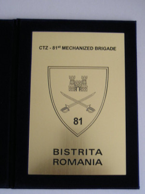 MPL 77 - NR 25 - PLACHETA - TEMATICA MILITARA - BISTRITA - PIESA DE COLECTIE foto