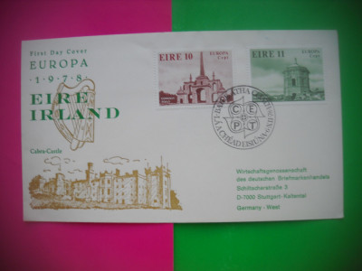 HOPCT PLIC FDC -S 2141 MONUMENTE ISTORICE - EUROPA CEPT 1978-IRLANDA foto