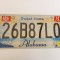 Alabama Inmatriculare USA original, decor de perete