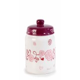 Borcan decorativ, depozitare ceramica multicolora &Oslash; 8,5 x 14,5 H