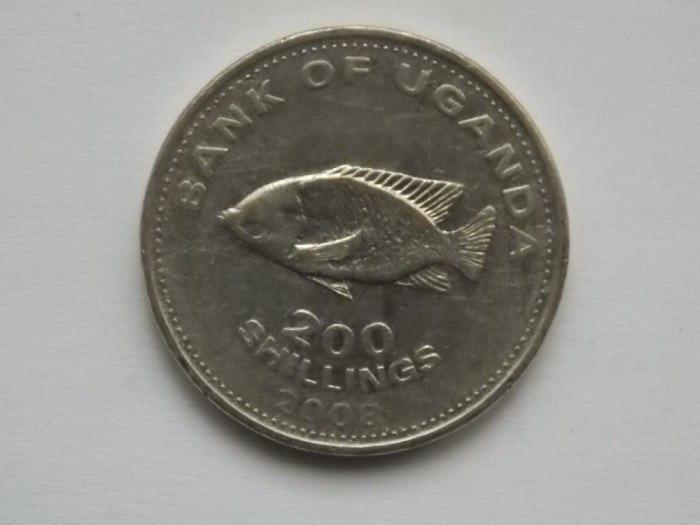 200 SHILLINGS 2008 UGANDA