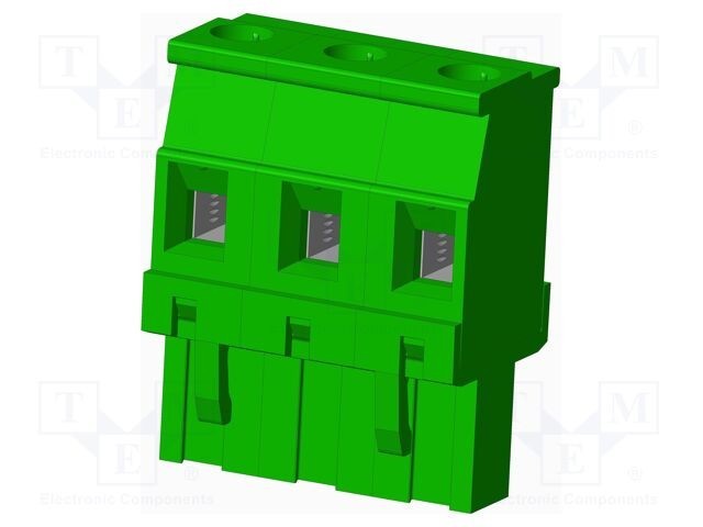 Conector regletă de conexiuni deconectabilă mamă TS 15A AMPHENOL ANYTEK verde 3 pini