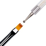 Cumpara ieftin Pensula Unghii tehnica One Stroke, doua capete #05 LUXORISE
