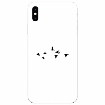 Husa silicon pentru Apple Iphone X, Birds foto