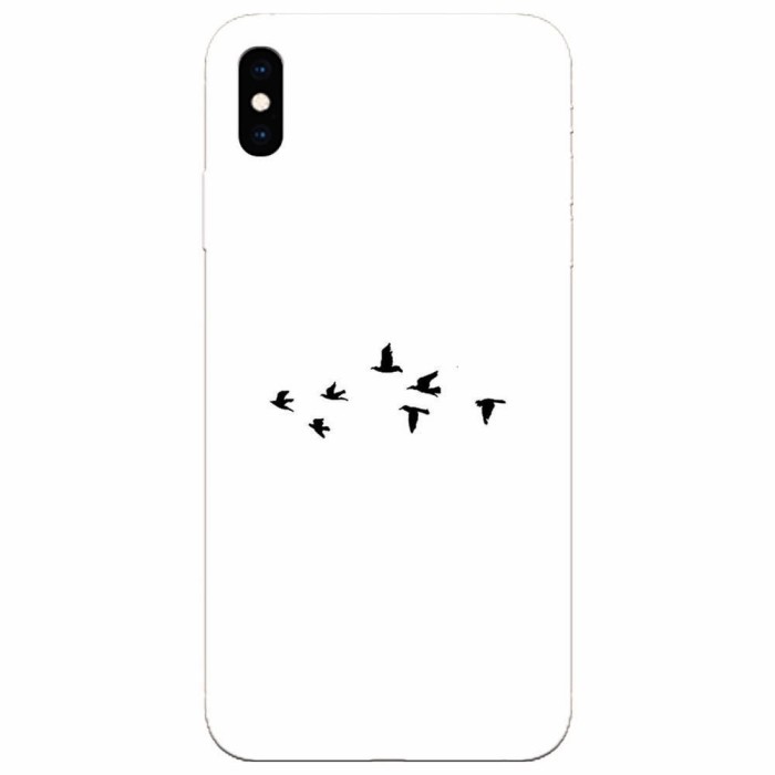 Husa silicon pentru Apple Iphone X, Birds