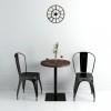 VidaXL Masă bistro, MDF și oțel, rotundă, 60x75 cm, Cenușiu &icirc;nchis 245609