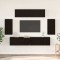 vidaXL Set Dulapuri TV Pe perete 6 pcs Stejar negru 80 x 30 x 30 cm 3393433