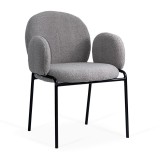 Scaun living si dining BUC281, stofa boucle, structura metalica, 100 kg