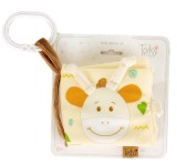 Carte de plus Tedsy Girafa, 10 cm, cu activitati si texturi, 4 pagini
