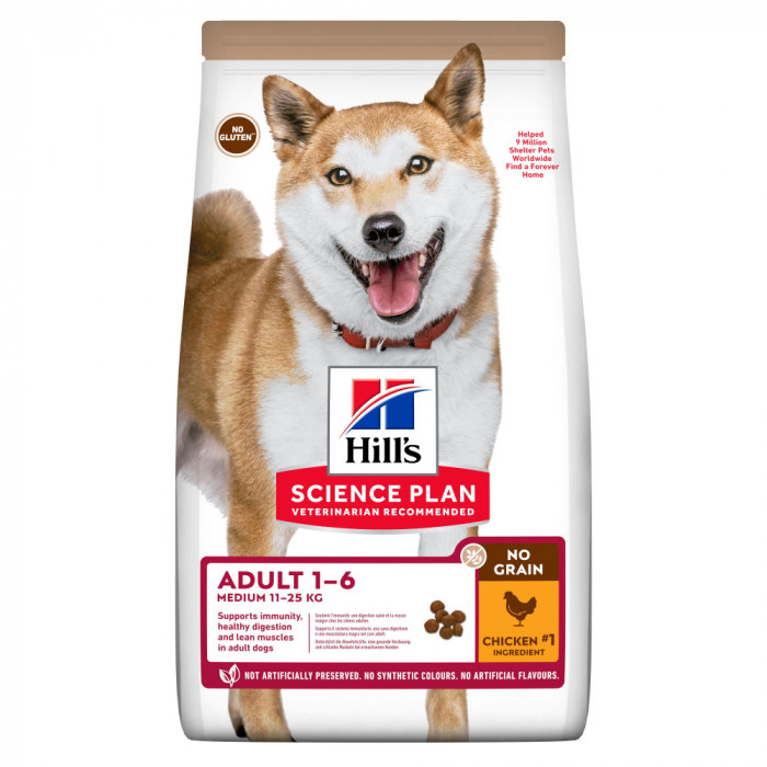 Hill&amp;#039;s Science Plan Canine Adult Medium No Grain Chicken 14kg