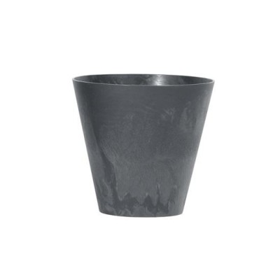 Ghiveci decorativ de flori, rotund, antracit, 7 L, 25x23.3 cm, Tubus Beton foto
