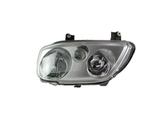 Far VW CADDY III/LIFE (2K), 03.2004-06.2010; TOURAN (1T), 05.2004-12.2006, partea stanga, AYFAR, H1+H7+W5W; electrical; reflector silver rim; fara mo