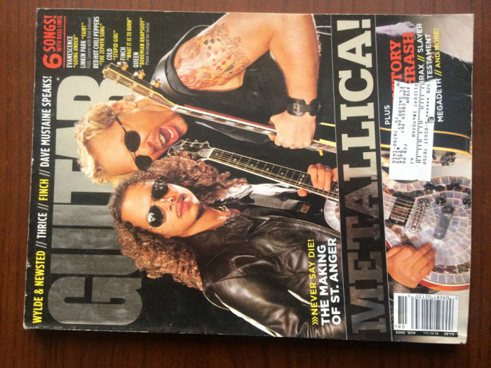 revista guitar world magazine 2003 Metallica Mustaine HISTORY OF THRASH Metal