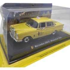 Macheta auto metal Mercedes 200 Bruxelles Taxi 1962 galben scara 1/43