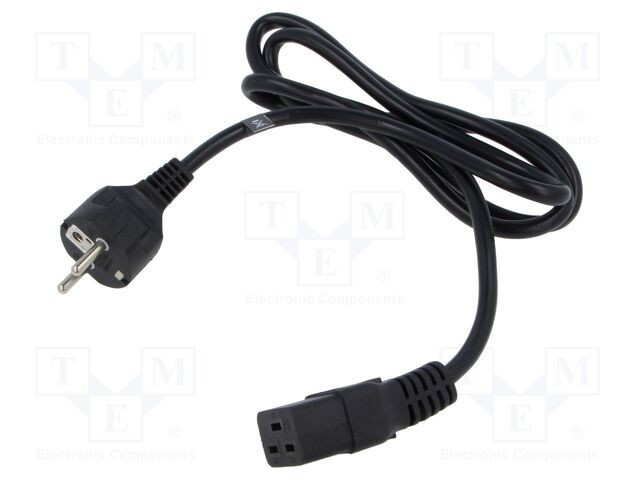 Cablu 3x1,5mm2 CEE 7/7 ştecăr unghi POS, IEC C19 mamă