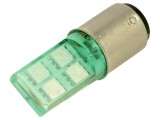 Lampă LED verde 230V BA15D