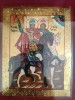 Icoana si cruce veche rusa, secol 19, inramate 44,8x28,4cm