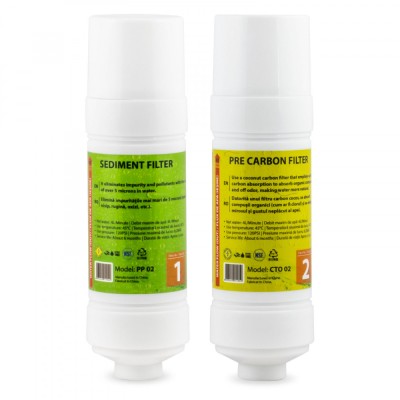 Set filtre pentru dozator de apa Zass ZWD 03 WF si ZWD 04 WF(Sediment si Precarbon), durata 6 luni - NOU foto