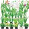 10x seturi Decorațiune pentru plante de acvariu, 41 de piese fiecare set