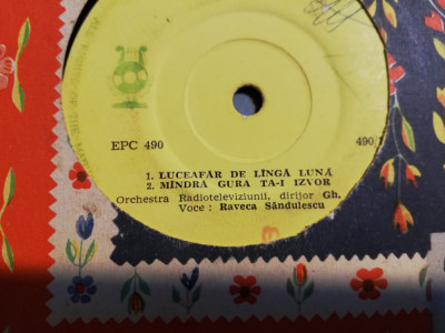 Raveca Sandulescu - Raritate (EPC490/Electrecord) - Vinil format mic - 33 rpm/VG foto