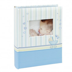 Album foto nou nascut Baby Born Book personalizabil 100 fotografii - Albastru