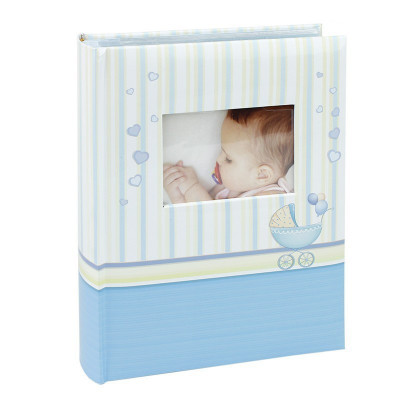 Album foto Baby Chart Book personalizabil 300 fotografii 10-15 cm spatiu notite - Albastru foto