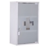 HOMCOM Dulap Medicamente, din Inox, Ușor de Curățat, 50x30x18 cm, Argintiu | Aosom Romania