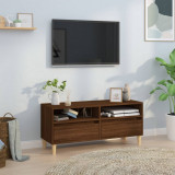 VidaXL Comodă TV, stejar maro, 100x34,5x44,5 cm, lemn prelucrat