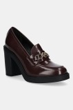 Love Moschino pantofi de piele culoarea roșu, cu toc drept, JA1018AG1NJD0556
