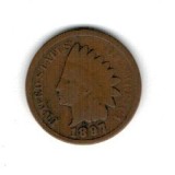 SUA 1897 - 1 cent Indian Head, circulata
