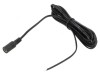 Cablu DC 5,5/2,1 2x0,5mm2 3m soclu drept negru și gri