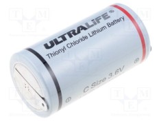 Baterie litiu C 3,6V 6500mAh ULTRALIFE ?26,2x50mm urechi pentru lipire foto