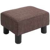 HOMCOM Taburet Otoman din stofă Scaun dreptunghiular mic căptușit pentru sufragerie și sufragerie, 40x30x24cm | Aosom Romania