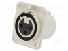 Conector XLR soclu mamă PIN 3 NEUTRIK cu buton lipire 16A