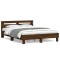 Gossi cadru de pat cu tablie, stejar maro, 140x190 cm, lemn prelucrat