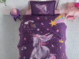 Cumpara ieftin Cuvertura Matlasata 1 Persoana, Rainbow Mov, 180x240 cm (Bumbac 100%)