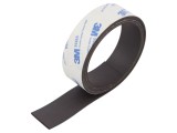 Bandă magnetică neagră 25mm x 1m, rezistentă la temperaturi de p&acirc;nă la 70&deg;C