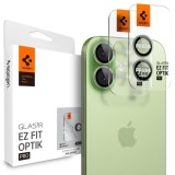 Folie sticla camera Spigen - Optik.tR EZ Fit Pro Camera Glass (2 pack) - iPhone 17 iPhone 16 Plus iPhone 16 - Green