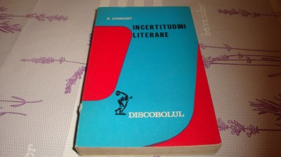 N. Steinhardt - Incertitudini literare - 1980 foto
