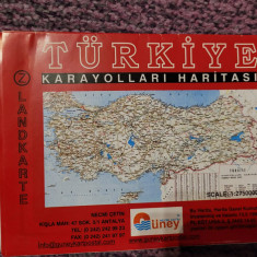 Harta turistica centrul si sudul Turciei