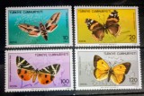 Turcia 1987 fluturi insecte serie 4v nestampilate