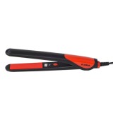Placa pentru indreptat parul FLORIA ZLN-8991,Rosu/Negru 25W, invelis ceramic
