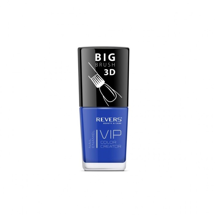 Lac de unghii Vip, 3D, Revers, albastru inchis, mat, 12 ml, Nr 082 - intens