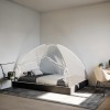 Plasa Tantar Mongolia vidaXL 200x120x130cm Alba, 220 Ochiuri, Protectie Insecte, Pat Dublu