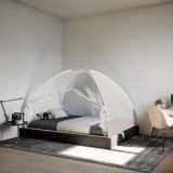 VidaXL Plasa ț&acirc;nțari Mongolia cu uși, 220 ochiuri alb 200x120x130 cm