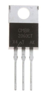 60V-2X10A DIODA TO220 SCHOTTKY D 2X10A, 60V MBR2060CT TAIWAN SEMICONDUCTOR foto