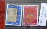 TS21 - Timbre serie CCCP - Elvetia - Helvetia 1982 Mi1221-1222, Stampilat