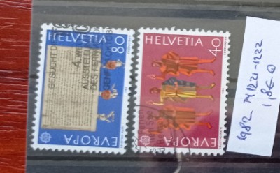 TS21 - Timbre serie CCCP - Elvetia - Helvetia 1982 Mi1221-1222 foto
